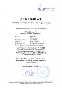 Elma Ljuca zertifizierter Entsorgungsfachbetrieb aus Wonfurt